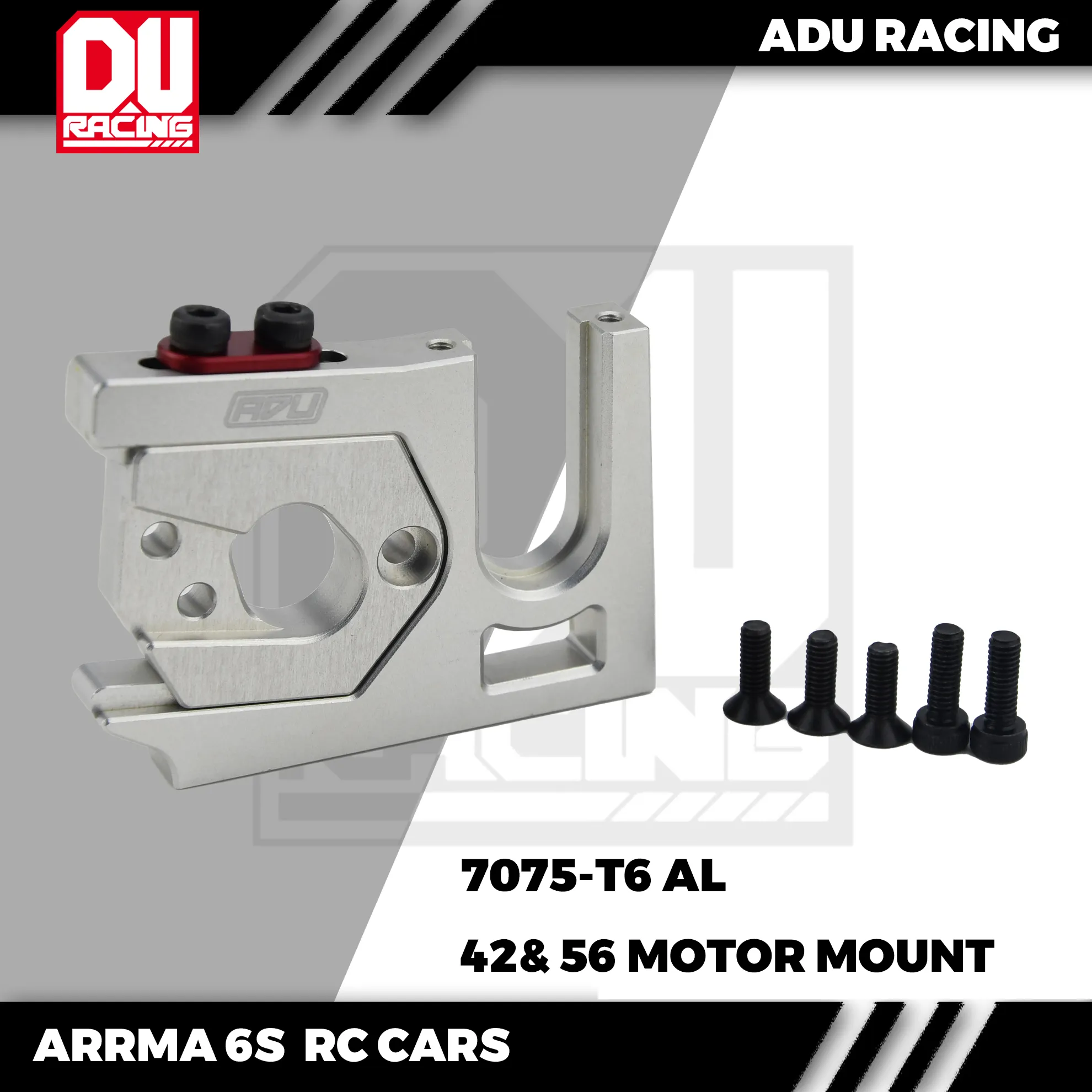

ADU RACING 7075-T6 SLIDING MOTOR MOUNT WITH 42mm 49mm 56mm motor FOR ARRMA 6S 1/8 AND 1/7 RC CARS