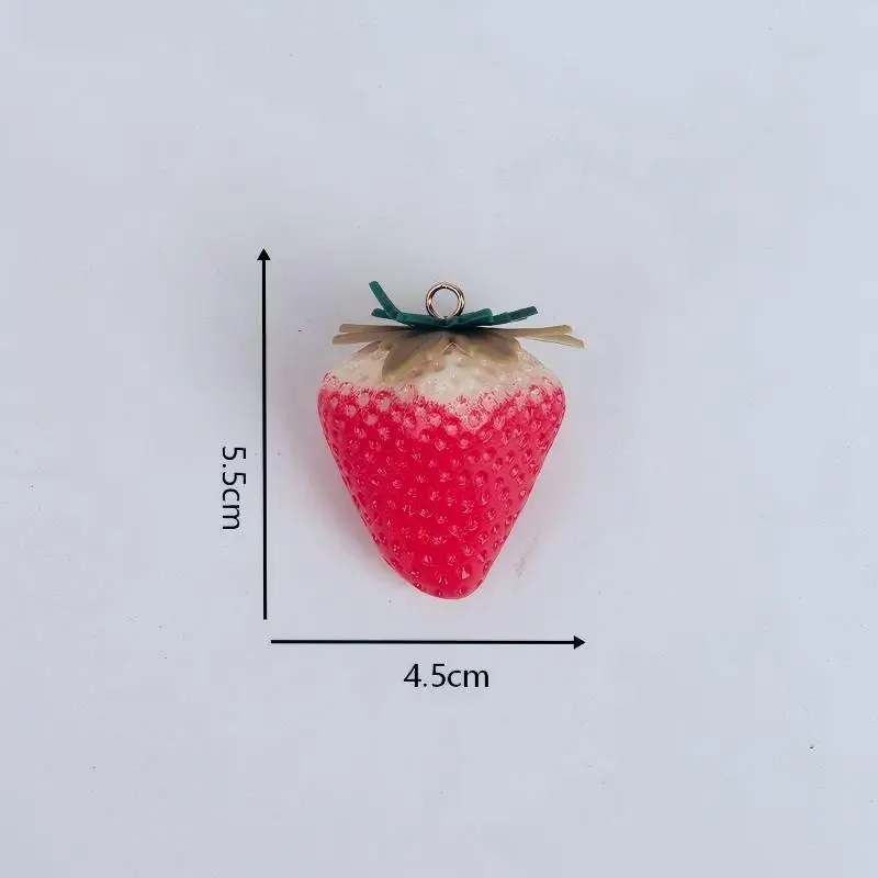 Kreativer Realistischer Erdbeer-Schlüsselanhänger 3D Frucht-Schlüsselhalter Auto-Schlüsselringe Vielseitiger Taschenanhänger Dekoration Geschenke – Detail 13