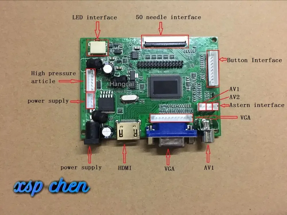 Carte Pilote Inverseur HDMI VGA 2AV Avec Carte Adaptateur D'écran LCD - Foto 8