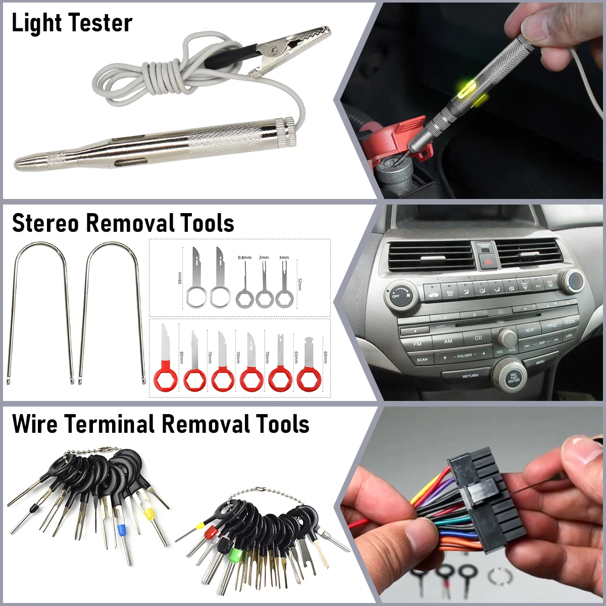 Car Disassembly Tools Set DVD Stereo Refit Kit Interior Trim Panel Dashboard Pry Removal Tool Repair Tools Auto Door Clips Rivet