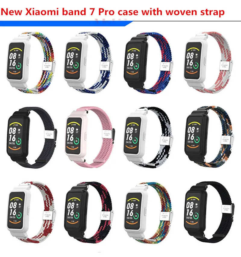 

Нейлоновый ремешок и чехол для Xiaomi Mi Band 7 Pro, ремешок для браслета Xioami Miband 7pro, аксессуары для часов, Плетеный модный браслет