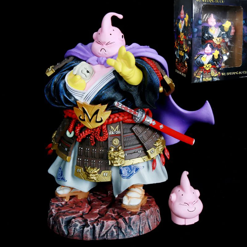 

28CM LK Buu Figurine with 2 Heads Dragon Ball Figures Fat Majin Buu Samurai Figure GK Statue PVC Collectible Dolls Model Toys