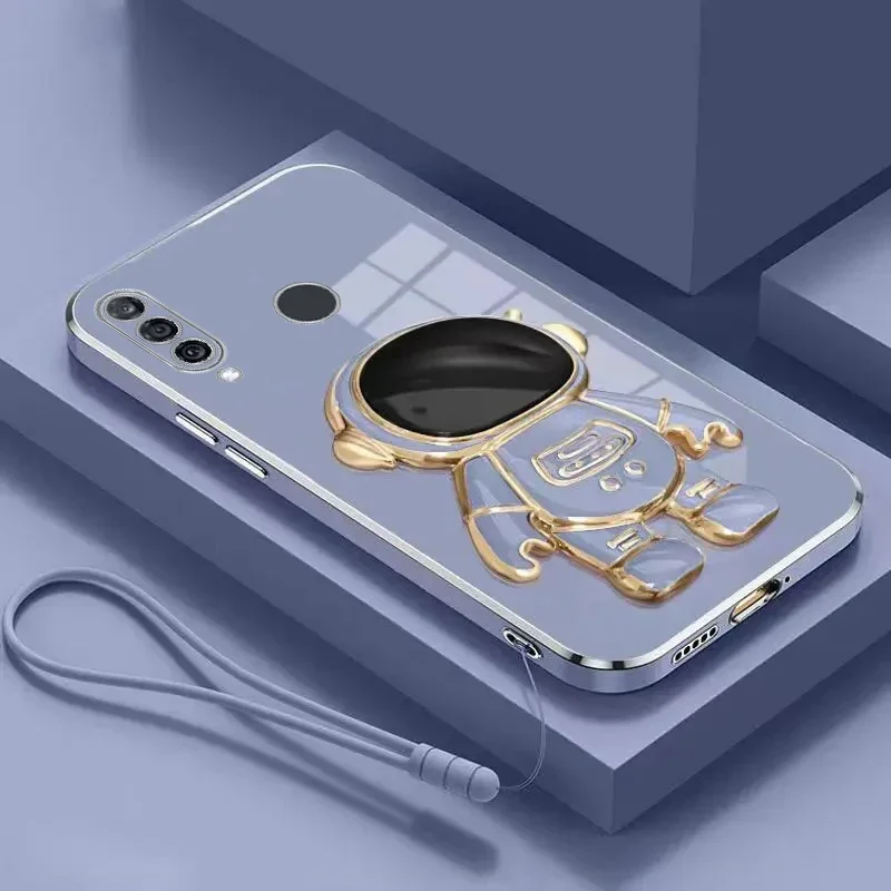Чехол с кронштейном астронавта для Huawei P20 P30 P40 Lite Mate 60 30 20 20X Nova 11 10 Y7 Y9 Y9 Prime 2019 Y7A Y9S, чехол со шнурком