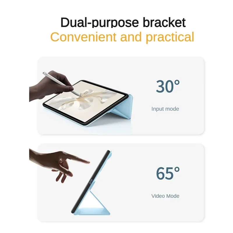 Enhanced Smart Magnetic Folding PU Stand Case with Soft TPU Back Cover