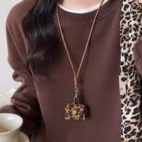 Nouveau petit sac en cuir pour femmes, pendentif Long collier Style coréen, accessoires de mode, Vintage polyvalent, longue chaîne à lanière 6