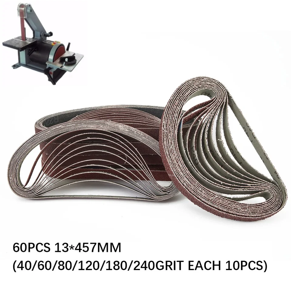 Abrasif Durable Goodway Bandes Abrasives Goodway - 10 Pièces - 75x457mm Grain 180 - Tissu - Pour Ponceuse à Bande Bandes Abrasives Grain 180