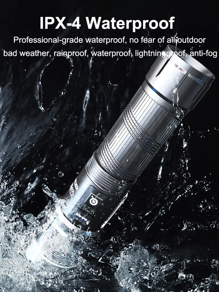   1500m  LED , 36 ھ XHP360 USB   ġ, XHP50.2 26650  ͸ 