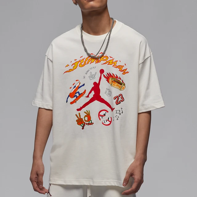 Nike officiel Jordan homme doux pour la peau respirant col rond T-Shirt HJ3965-133 1