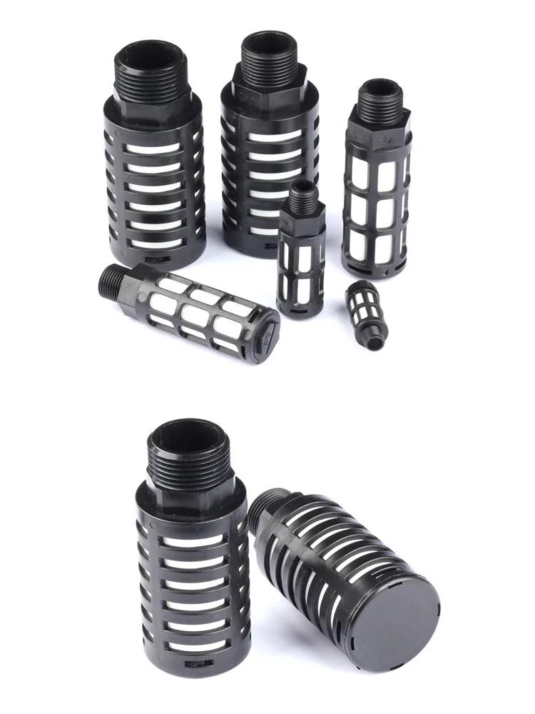 10pcs Plastic Muffler Noise Deadener Air Filter Aquarium Water Pipe Outlet Noise Snubber Pneumatic Exhaust Muffler