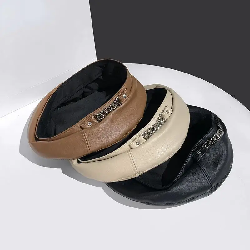 1 Pcs Women's Hat Beret New Fashion All-match Houndstooth Female British Retro Octagonal Hat Painter Hat Autumn Women's Cap