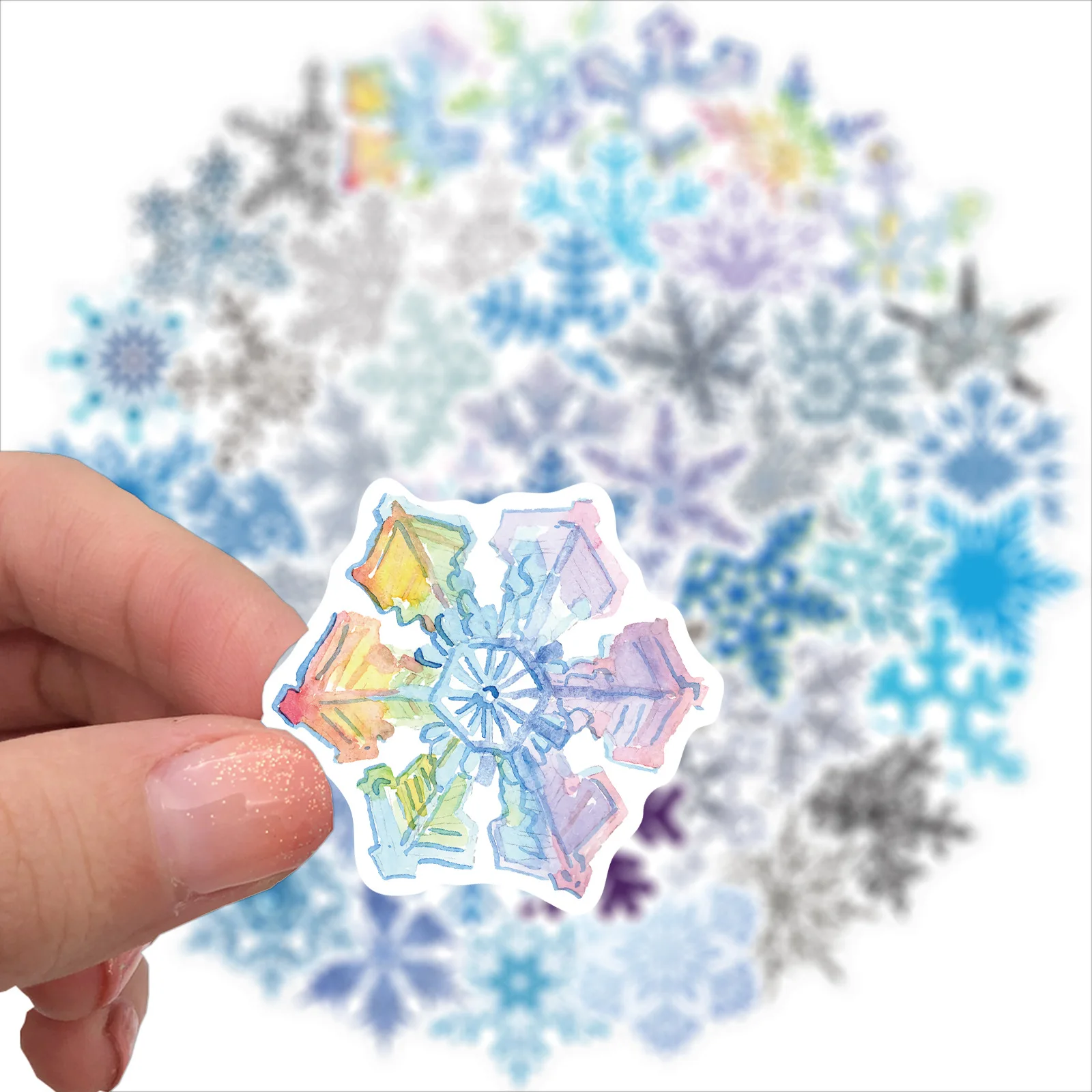 

10/30/50PCS Funny Snowflake Sticker Decoration Graffiti Decals Toy DIY Laptop Wall Phone Luggage Waterproof Sticker Kids Gift