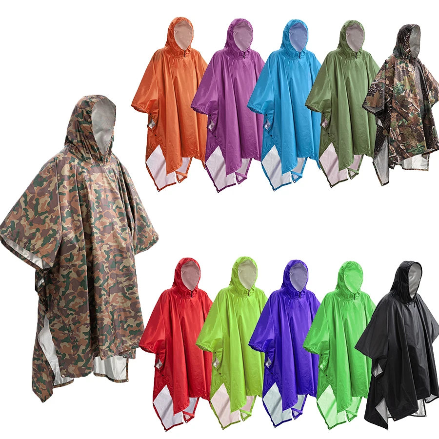 Waterproof raincoat 3 in 1 Portable sunshade camping tarp ground mat for hiking picnic tent