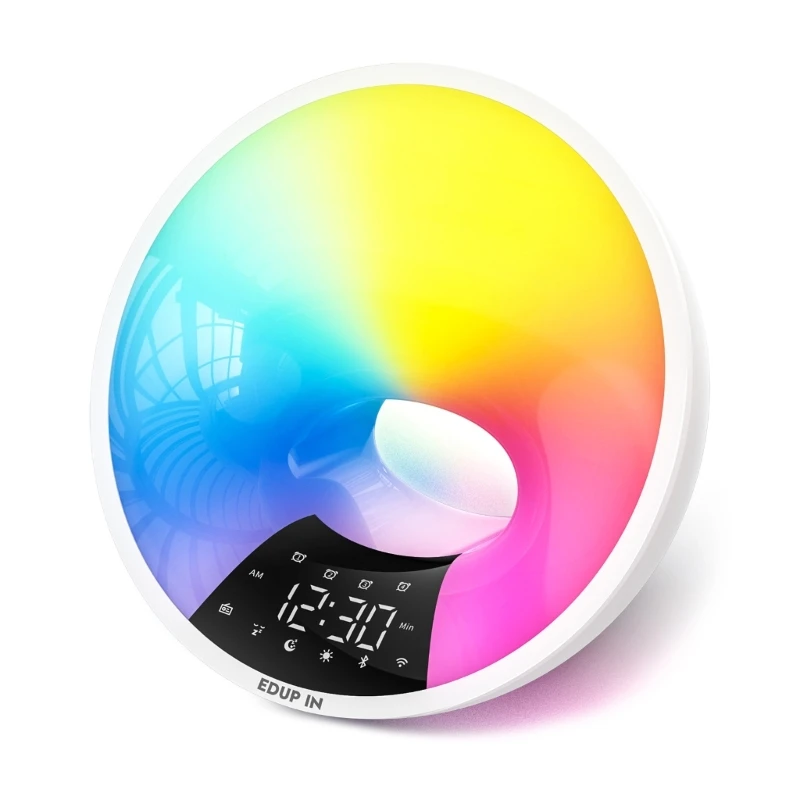 

Fashionable Adjustable FMRadio Wake Up Night Light Alarm Clock For Family Homes