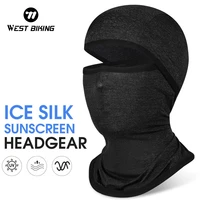 WEST BIKING Cycling Full Face Mask Summer Ice Silk Sunscreen Headgear Breathable Helmet Liner Balaclava Outdoor MTB Riding Gear 1