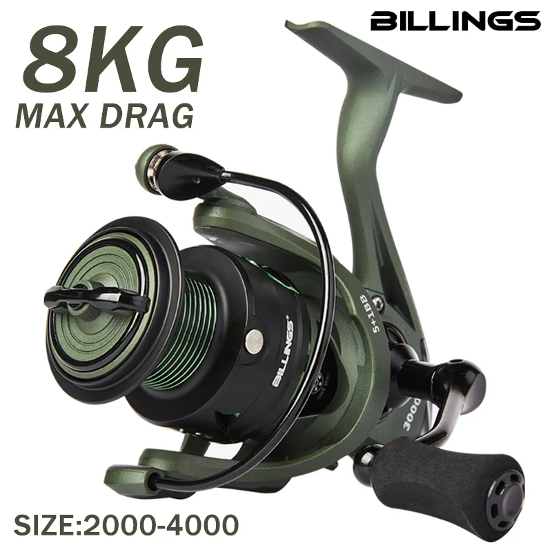 超スムーズでパワフルなスピニングフィッシングリール,アルミニウム