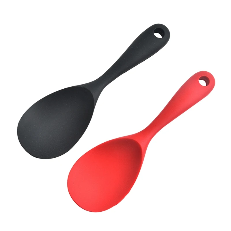Big deal Household Silicone Long Handle High Grade Mixing Spoon Cooking Kitchen Soup Spoon