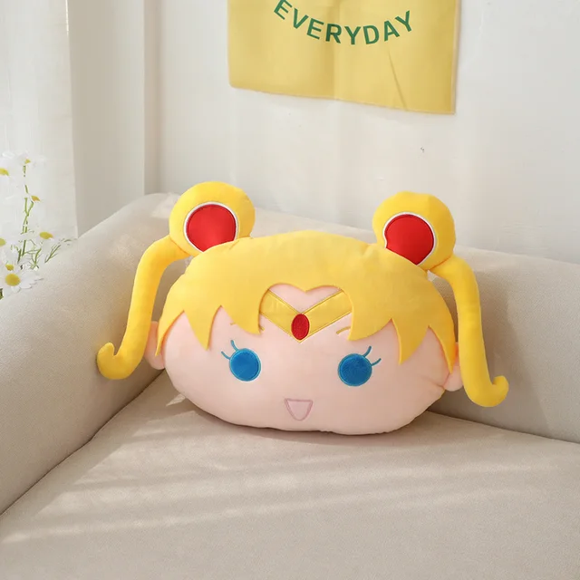 40cm Cartoon Sailor Moon Plush Throw Pillow Toy Cute Stuffed Plushies Cushion Anime Soft Kids Toys for Girls Boys Fans Gifts