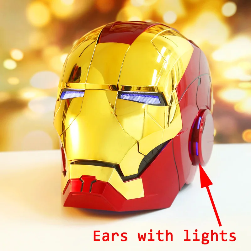 Casque Iron Man Mk5 à commande vocale électrique pour adulte, masque  portable, ouverture et fermeture automatiques, figurine modèle, jouet  cadeau, 1:1 - AliExpress