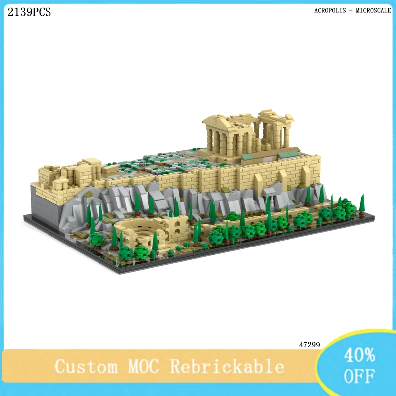 

2139PCS Historical Famous Building Series MOC Modular Acropolis Building Block Model DIY Children's Assembly Toys Christmas Gift