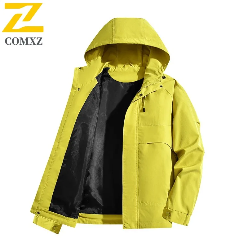 COMXZ Hooded Luxury Jacket Men Hiking Journey Thick Warm Coat Multi-Purpose Everyday Use Light Cold Proof Winter New Clothing