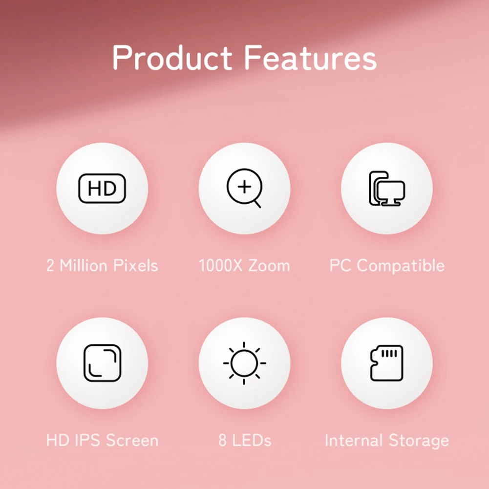 어린이용 현미경 3인치 화면 디지털 현미경 휴대용 현미경 카메라 3세 4세 5세 6세 7세 8세 9세 10세 남아 여아 선물