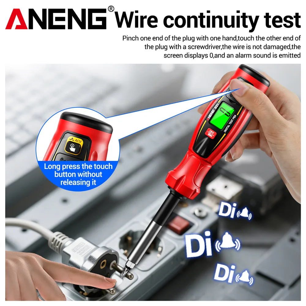 ANENG B21 비접촉식 전압 테스터 펜 AC 30V -1000V 충전식 전압 NCV 전선 감지기 브레이크포인트 탐지기 전기 기술자용 도구