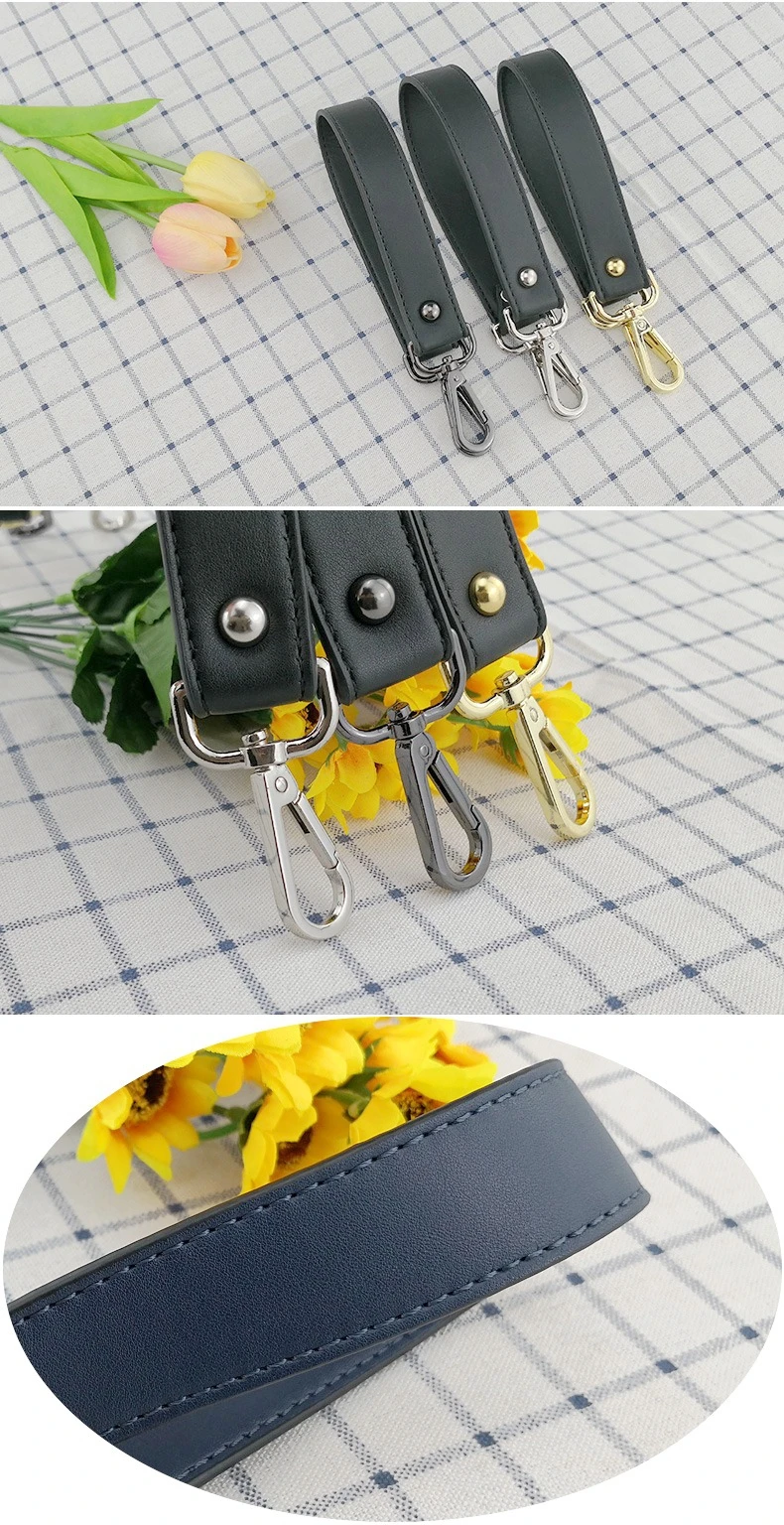 Mode Leder Kurze Tasche Griff Strap Schwarz Litschi Einzelnen Schulter Tasche Gürtel Leder Strap Hochwertige Tasche Zubehör – Detail 2
