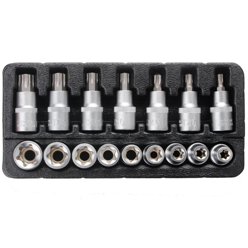 

Y1UB Набор головок Torx Star Bit E и для T, 16 шт., с коробкой для хранения для S