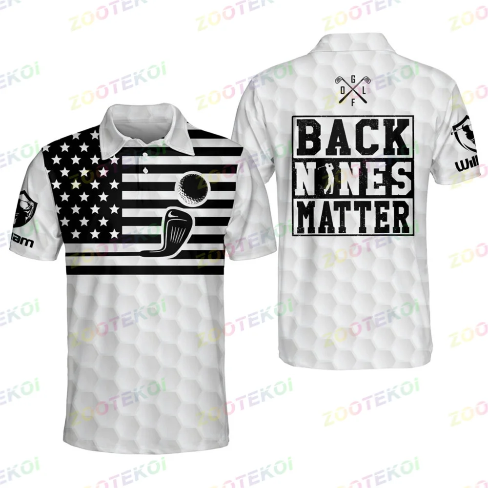 Golf Polo Shirts For Men Back Nines Matter Lightweight America Golf Polos Gifts Idea For Men Golf