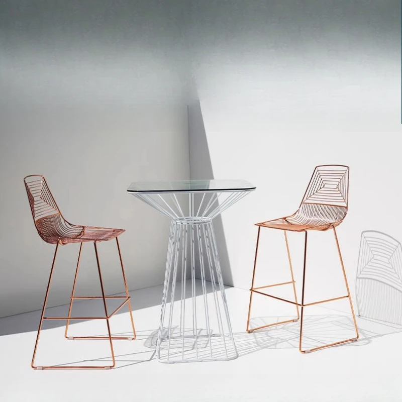 Library Bar Stools Nordic Luxury American Italian Metal Banqueta Home Furniture