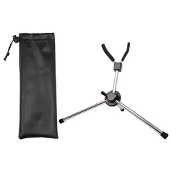 Support de Saxophone pliable en métal, 1 pièce, trépied pratique (noir) 