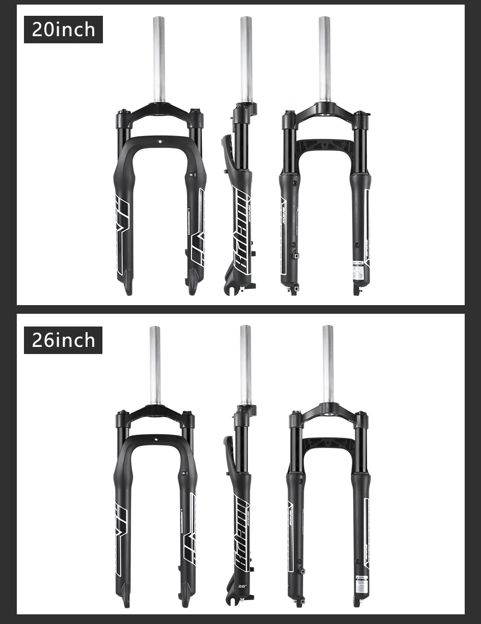 BOLANY Snow Bike Gabel 9x135mm 20/26 Zoll 4,0 Fat Tire MTB Mechanische E-Bike Gabel 100mm Reise Supension Gabel Fahrradteile – Detail 11