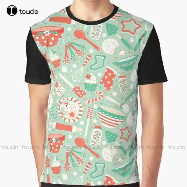 

Christmas Baking Graphic T-Shirt Custom Aldult Teen Unisex Digital Printing Tee Shirts Custom Gift Xxs-5Xl Streetwear
