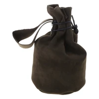 Medieval Belt Suedes Drawstring Bag Portable Purse Vintage Costume F2TC 2