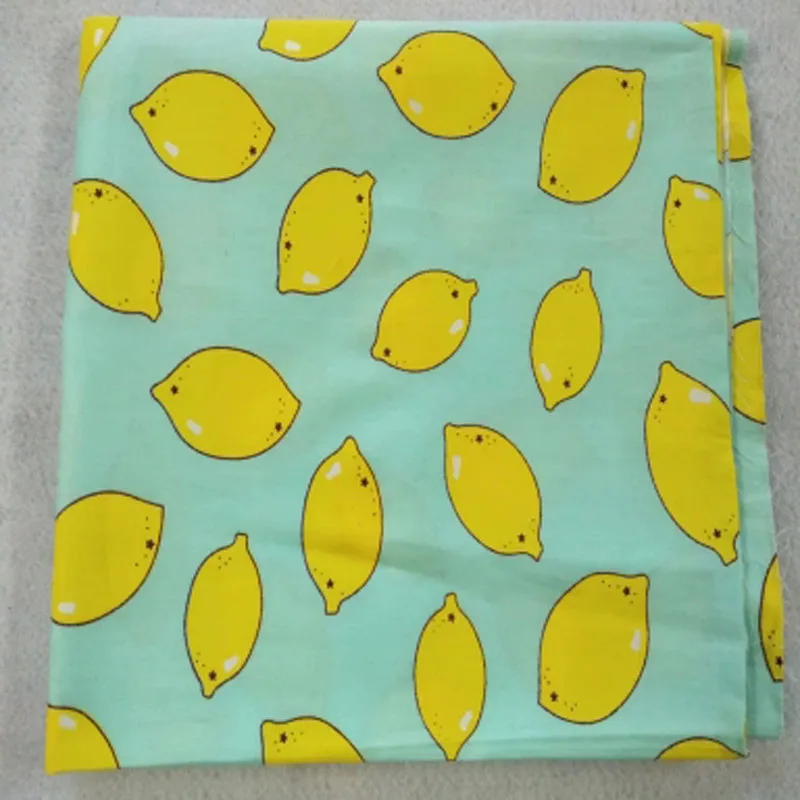 ViapHia Cotton Fruit Series Orange Lemon Printed Cotton Fabric Sewing Cloth Dress Textile Tissue