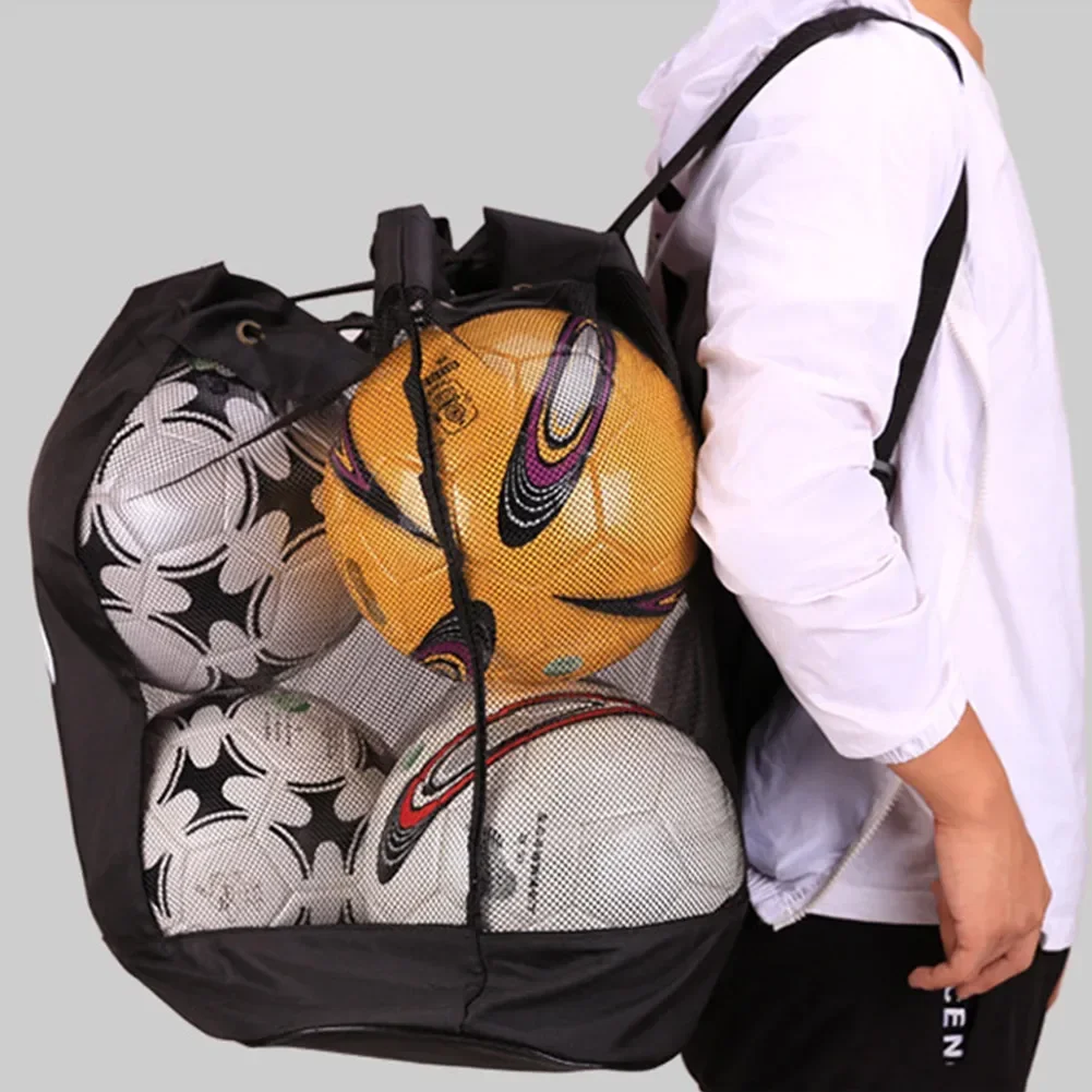 Waterproof Football Storage Bag Outdoor Basketball Ball Volleyball Net Large Carrying Storage Bags Drawstring Nets Accessories