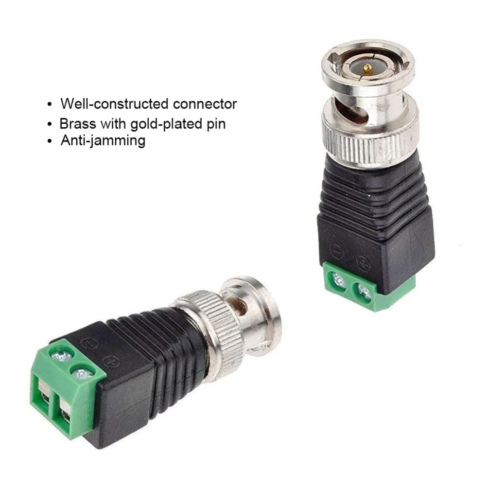 Free Shipping 2/5/10PCS BNC CCTV Connectors for AHD Camera CVI Camera TVI Camera CCTV Camera Coax/Cat5/Cat6 Cables 5