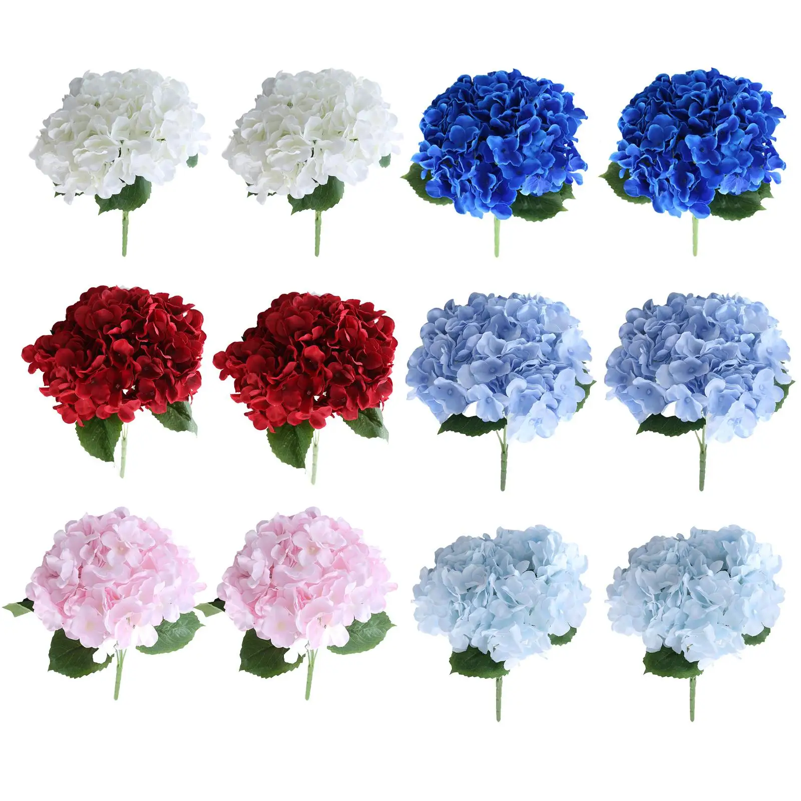 2x Real Touch Hydrangea Flower Flower Bouquet Lifelike Valentines Day Gifts Artificial Hydrangea for Photography Props Home