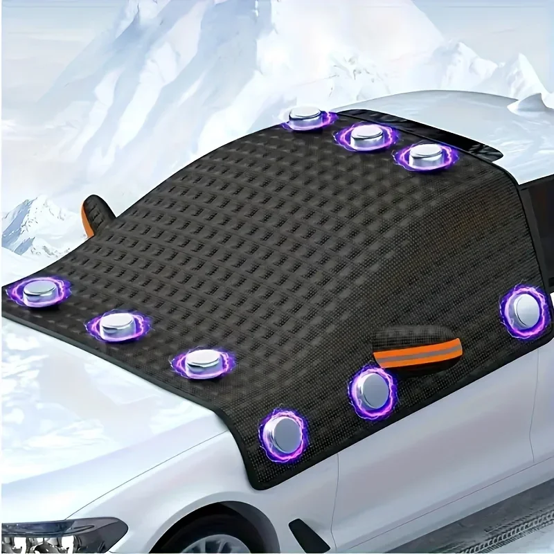 Cubierta de nieve para automóvil: ayuda con protección contra la nieve y el congelación, práctico accesorio de invierno para protección exterior del vehículo