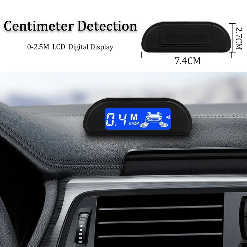 Car Parking Sensor Kit With Auto Parktronic Reverse LED Monitor 4 Sensors Radar Detector System Backlight Display