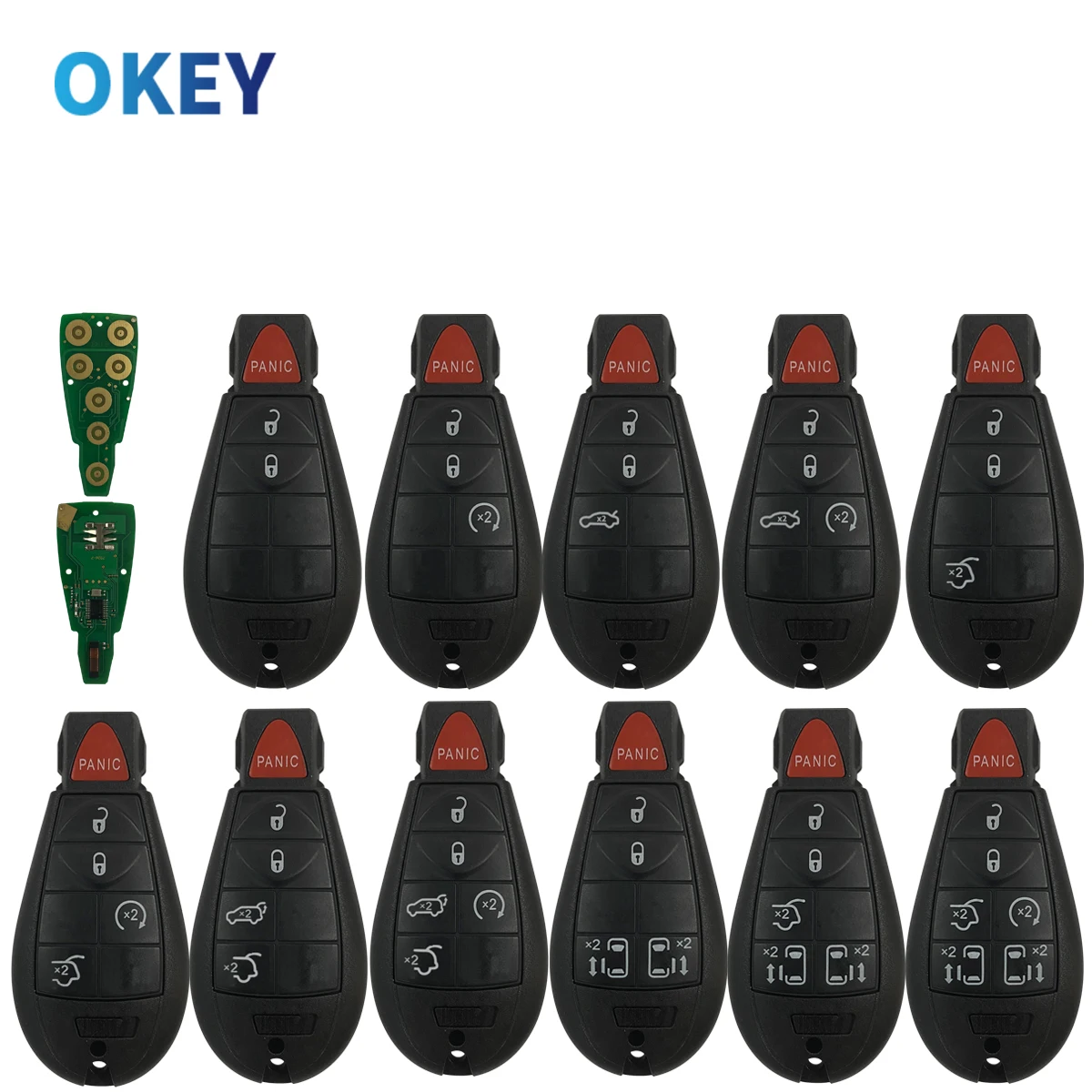 Chiave/Telecomando Per Chrysler Paese Città Jeep Cherokee Dodge 300 Caricatore Magnum 433mhz Pcf7941 Iyz-c01c - Chrysler - Sf0903847057349a48428cb82452c32ffr