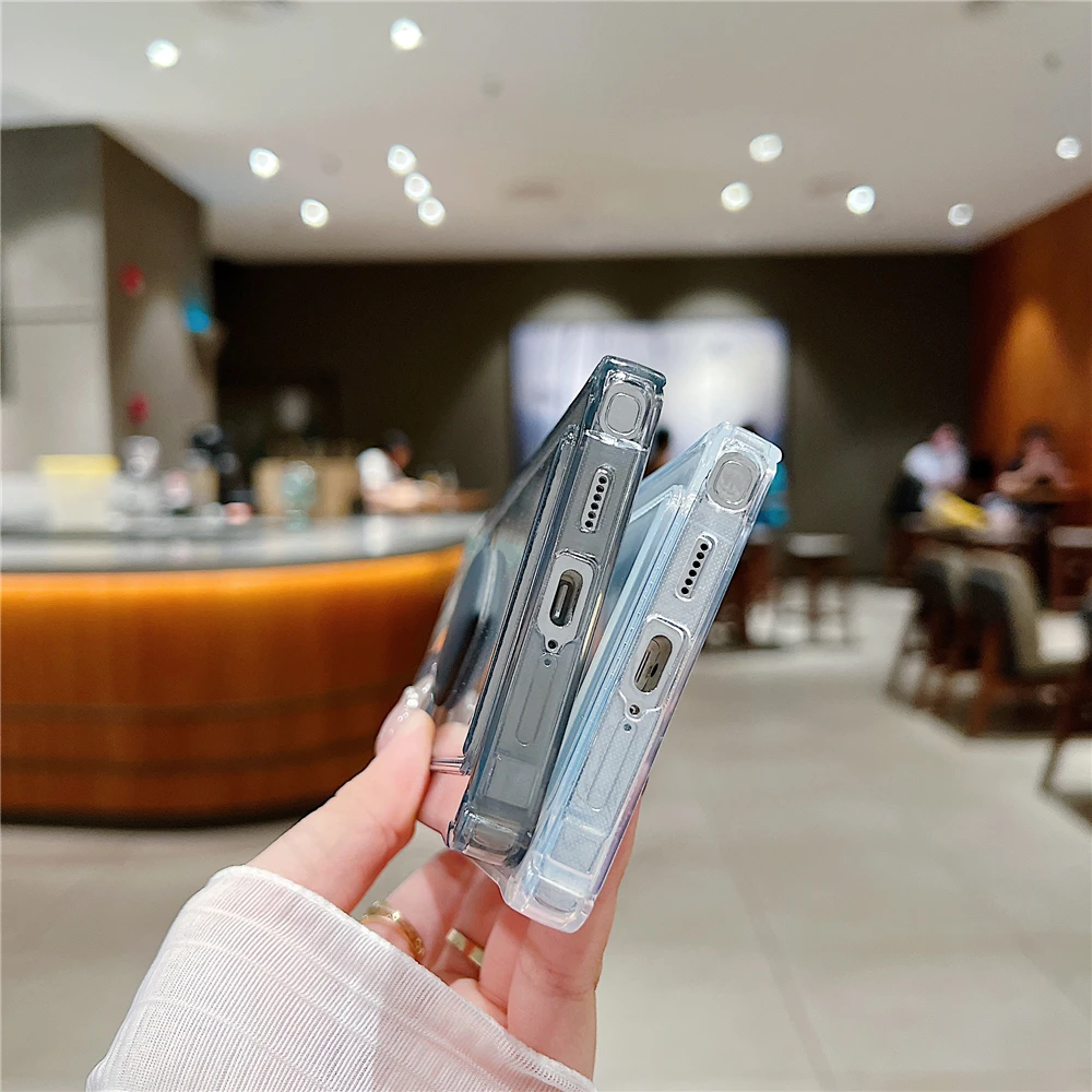 Adorable 3D Heart Card Slot Clear Soft Case Wallet Cover