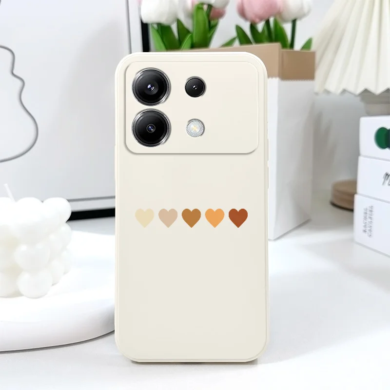 Gradient Heart Silicone Phone Case - Stylish and Protective Cover