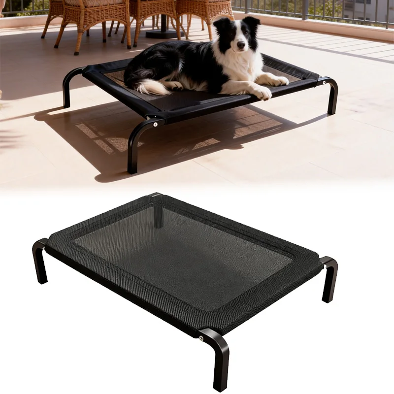 For Outdoor Home Use Elevated Big Dog Bed Summer Dog Nest Convenient Carry Moisture Proof Non-Slip Large Cat Bed Durable 1