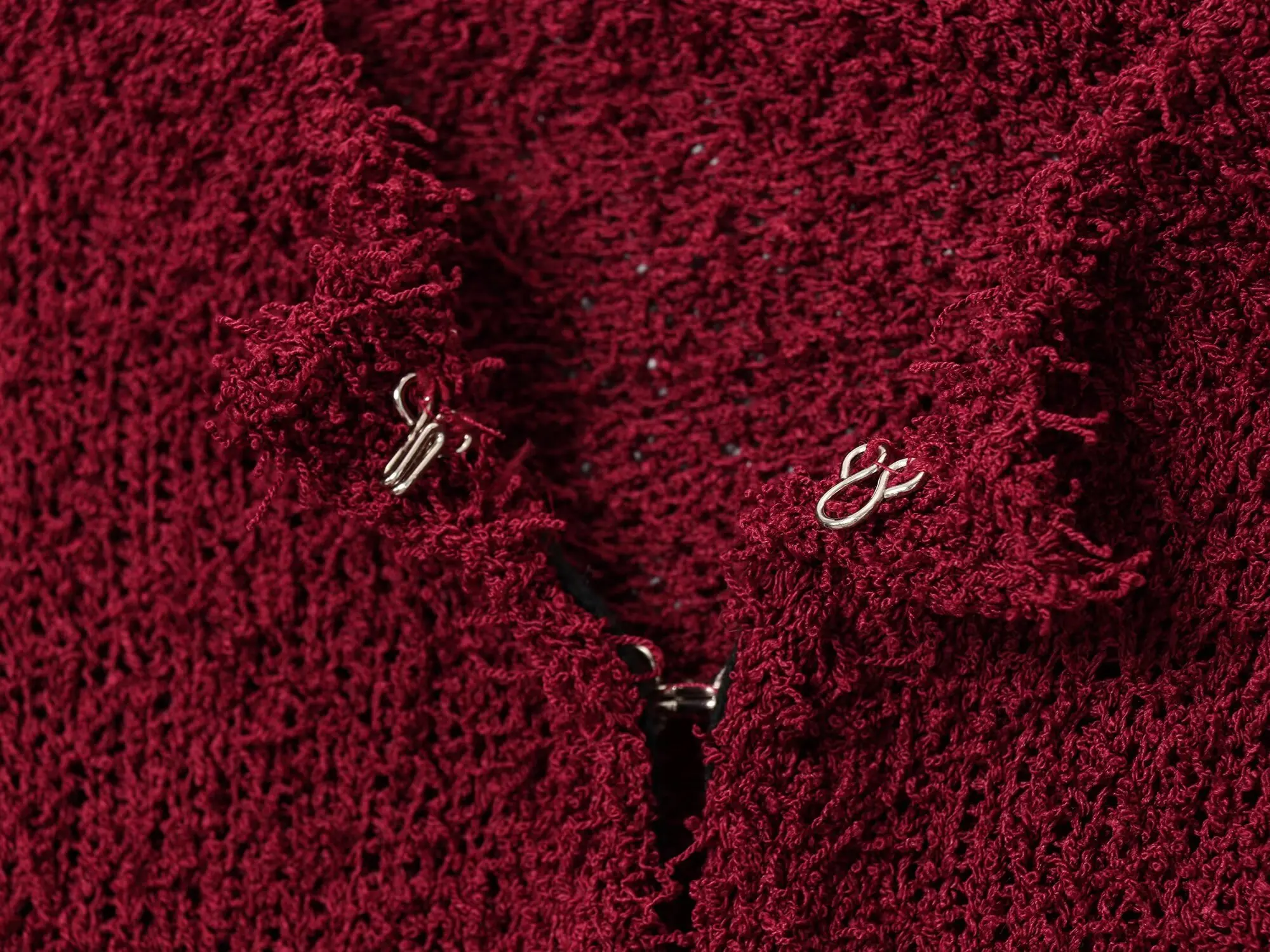 Women'S Short Knitted Cardigan Jacket Solid Color O-Neck Hanging Button Long Sleeve Knitted Slim Fit Cardigan Cuffs With Tassels