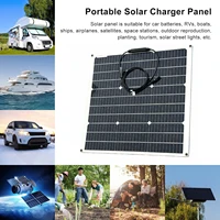 Panneau solaire flexible en PET polycristallin haute efficacité 60W 12V, module PV étanche pour camping-car, voiture, bateau, charge de batterie en extérieur 7