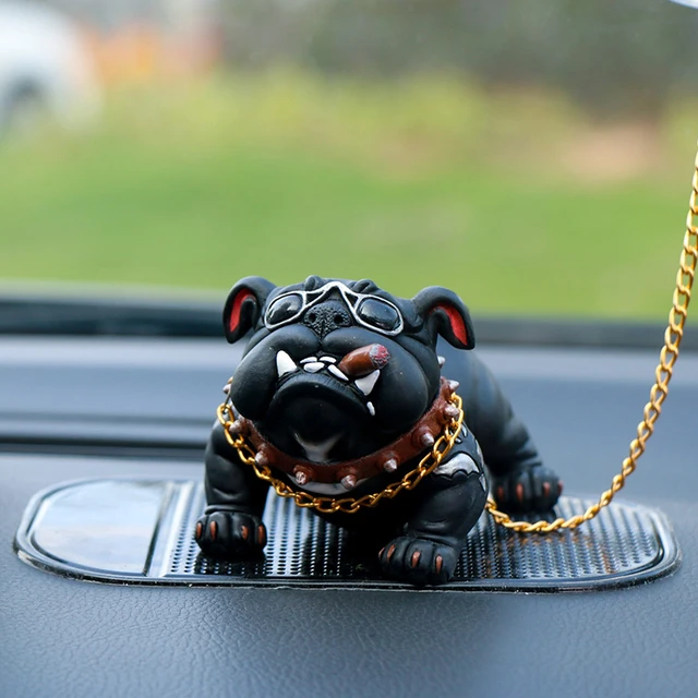 Car Decoration Ornaments Cool Dog Dashboard Bullys Puppy Figurine For Auto  Accessories Home Office Desktop Decor Auto Parts - Ornaments - AliExpress