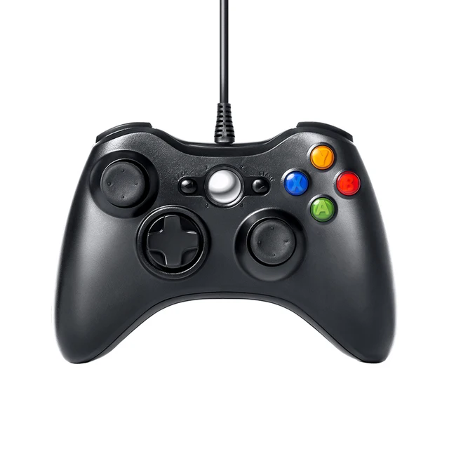 ל-Xbox 360/Slim/Elite/Winodow משחק וידאו Gamepad אלחוטי/מחובר 2.4G בקר משחקים למחשב 6-צירים ג'ויסטיק רטט כפול