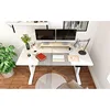Height Adjustable Electric Standing Desk, 55 x 28 inch standing desk, T-shaped metal stand (white) 5