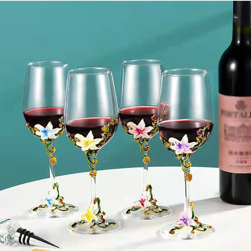 Luxury Enamel Crystal Goblet Set 1